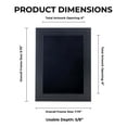 thumbnail image 4 of 6x8 Shadow Box Frame Charcoal Gray Wood | With a 3/4" Usable Display Depth | Includes a Black Real, 4 of 6