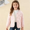 thumbnail image 6 of Miluxas Boys Girls Fleece Lined Jacket Collarless Short Cotton Padded Coat Kids Winter Warm Inner Liner Slim Outwear Pink 2-3 Years, 6 of 6