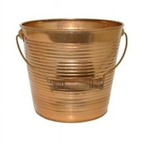 Robert Allen 212011 10 in. Planter, Ribbed Metal - New Copper