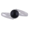 thumbnail image 2 of Natural Black Onyx 6mm Cabochon Round Shape Gemstone in Beautiful Bypass Style Shank Handmade 925 Sterling Solid Silver Ring For Women, 2 of 2