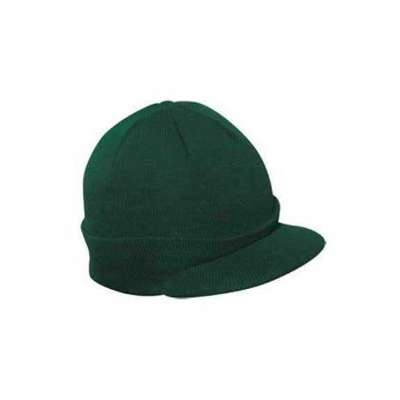 Forest Green Cuff Beanie Visor Cap