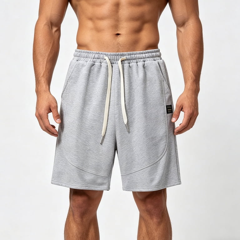 DayScoop Oversize Shorts for Men Solid Color Breeches Fashion