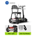 thumbnail image 3 of ScootNGo 39 lbs Ultra Lightweight Foldable Mobility Scooter for Seniors & Adult - Airline Approved, 4-Wheel Electric Travel Scooter, Silver, 3 of 7