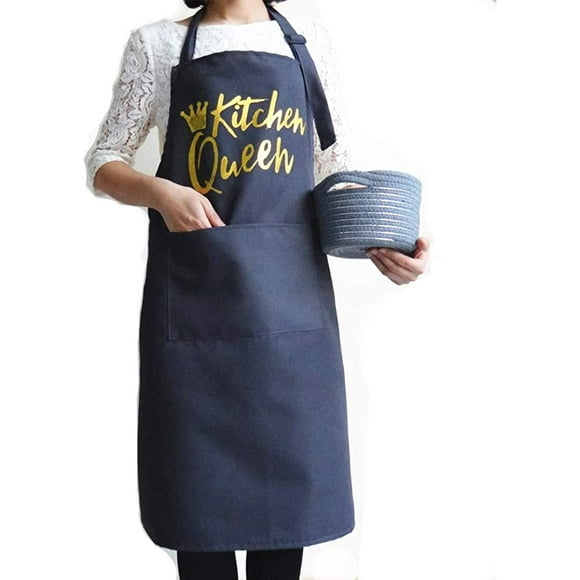 Tablier de Cuisine et de Pâtisserie Drôle Gris pour Couple Hommes et Femmes avec Poche pour Chef
