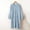 Blue, variant on Womens Fleece Robe Plush Long Sleeve V Neck Bathrobe with Pockets Warm Soft Pullover Bathrobes Fashion Comfortable Blue L