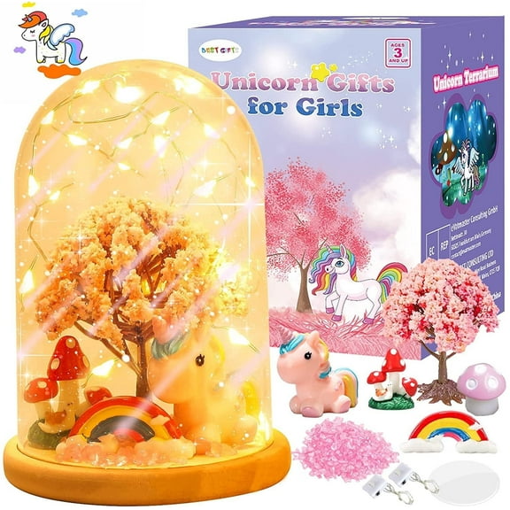 JBeeCtrl Unicorn Gifts Toys for Girls Age 5 6 7 8 9 Year Old Girls Arts and Crafts Kits for Kids Unicorn Night Light Gifts for 5-10 Years Old Girls Boys