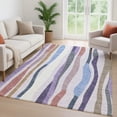 thumbnail image 6 of Addison Rugs Mayfield Premium Machine Washable Transitional Stripes Lavender Rectangle Rug, 3' x 5', 6 of 6