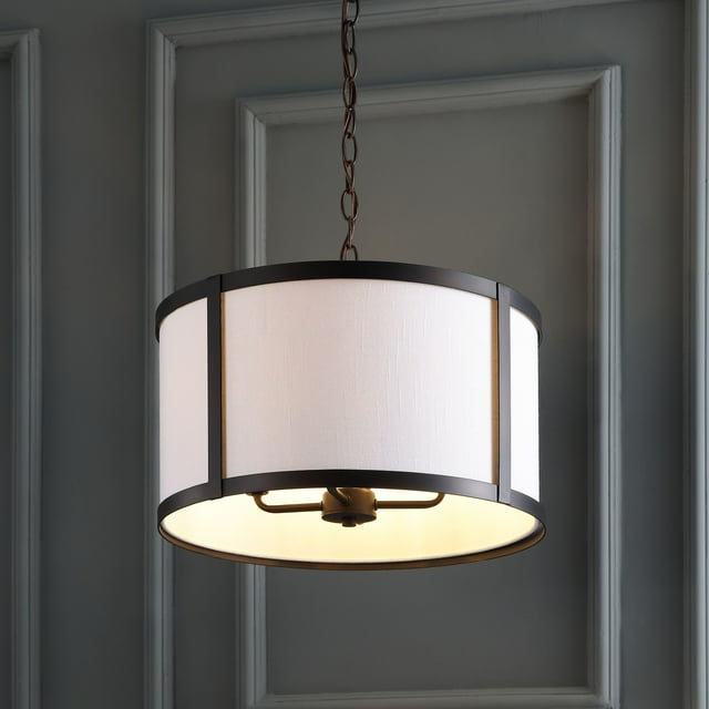 JONATHAN Y JYL3510A Thatcher 17" Metal LED Pendant Light, Traditional, Transitional for Kitchen, Living Room, Oil Rubbed Bronze