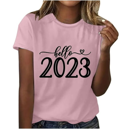 

Mrat Short Sleeve Round-Neck Blouses & Shirts Short Sleeve Scrub Tops Women Adult Fashion Short Sleeve Round Neck Print Casual Blouse T-Shirt Tops Shirt Short Sleeve Shirt Female