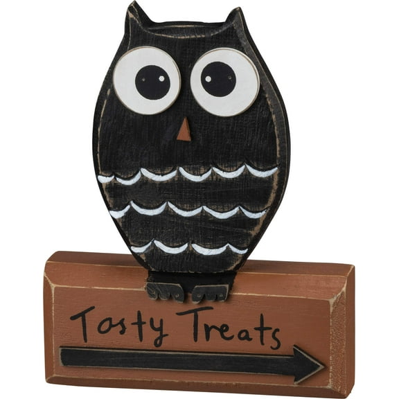 Primitives by Kathy Halloween Owl Chunky Sitter - Tasty Treats