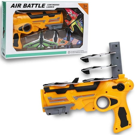 Airplane Launcher Toy Airplane Foam Plastic Plane for Children Boys Girls Bubble Catapult Beach Toys Boy Gift