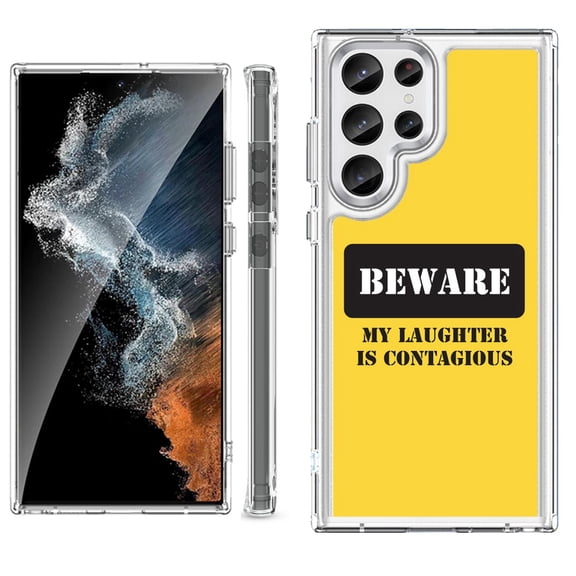 Shockproof Bumper Phone Case for Samsung Galaxy S23 Ultra 5G, by OneToughShield ® - Laughter