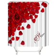 thumbnail image 1 of Valentine's Day Shower Curtain 180*180cm, Rose Shower Curtain Waterproof Polyester Shower Curtain with 12 Hooks for Christmas Decoration, Bathroom Cur, 1 of 4
