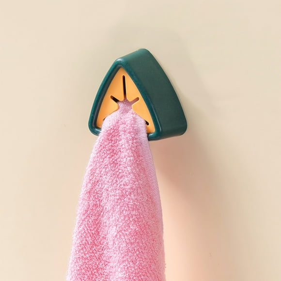Portapaños para toallas | Clip para gancho de almacenamiento en la cocina | Montaje adhesivo sin taladro | Organizador que ahorra espacio para telas y esponjas | Azul, Verde, Blanco, Rosa Duradero