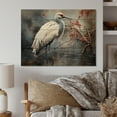 thumbnail image 2 of Designart "Redcrowed Crane China Art painting I" Animals Print on Natural Pine Wood, 2 of 5
