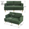 thumbnail image 4 of Gericco Loveseat Sofa, Mid Century Modern Decor Love Seat Couches for Living Room（Green）, 4 of 8