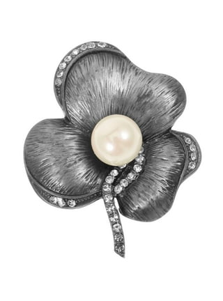 Buytra Hot Pearl Rhinestone Crystal Vintage Flower Brooch Pin Brooches For  Women Gift 