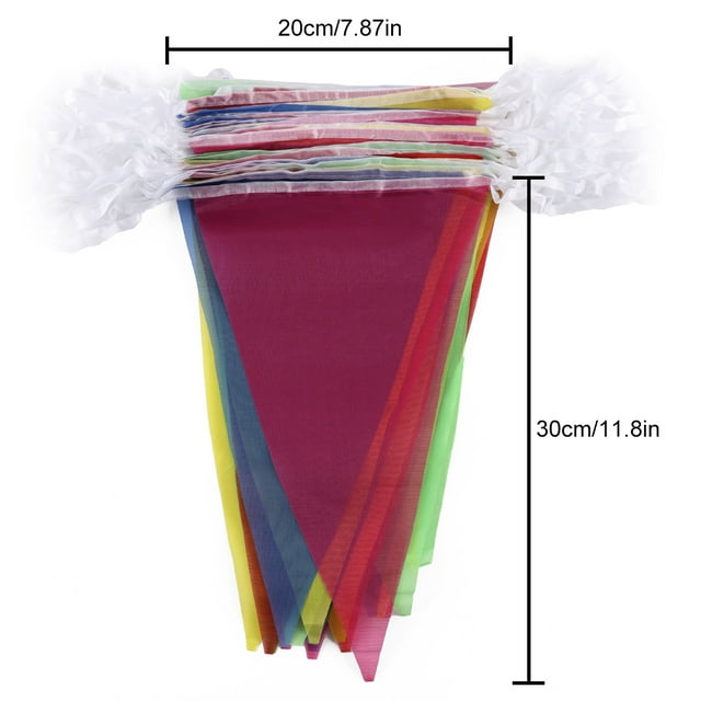 150 Pcs Bannière Fanion Colorée Drapeaux Multicolores Guirlande Triangle