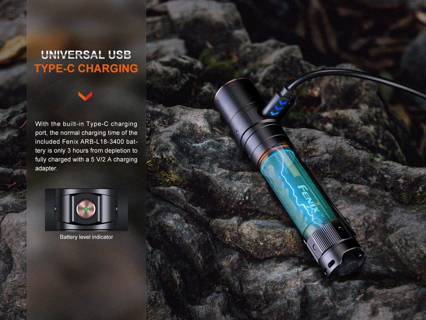 Fenix LD30R LED 1700 Lumens Rechargeable Flashlight