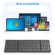 thumbnail image 3 of Teclado inalámbrico plegable, recargable por USB para iOS, Android, Windows, PC, portátil, teléfono inteligente, color gris, 3 of 5