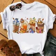 thumbnail image 2 of Camiseta de manga corta con estampado de Mickey Mouse para mujer, camisa de café para el Día de San Valentín, camiseta de Lilo Stitch para mujer, camiseta de Winnie The Pooh, 2 of 5