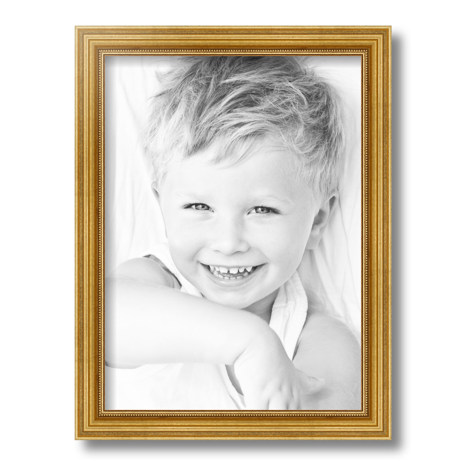 ArtToFrames Custom Gold Picture Frame W/ Burgundy Accent – 1.25'' Wide Wood, USA Made