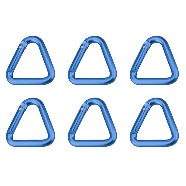 Mosquetón triangular ligero para camping, pesca, escalada (azul oscuro)