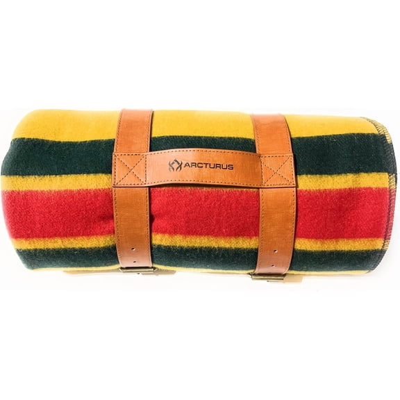 Carry Straps for Wool Blankets, Adjustable Eco-Leather Blanket Straps for Travel and Outdoor Use, Water and UV Light Resistant