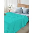 thumbnail image 5 of Turquoise Flat Sheets Only King Size, Soft Breathable Bed Top Sheets for Mattress, Modern Pure Turquoise Luxury Bedding Flat Sheets for Home Hotel Bedroom Bed Protection, 5 of 9