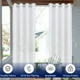 thumbnail image 3 of Easy-Going Sheer Grommet Outdoor Curtains, 100" x 84", 1 Panel, White, 3 of 7