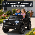 thumbnail image 3 of iYofe 24V 2 Seater Licensed Chevrolet Silverado Powered Ride on Truck, Kids Electric Car with Remote, 4 Wheels Spring Suspension, Ages 3-8, Black, 3 of 9