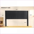 thumbnail image 2 of Queen Size Wood Headboard - Modern Farmhouse Wingback Fluted Panel, Wall Mounted Black Oak for Bedroom, 2 of 11