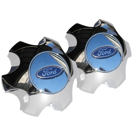 Ford F150 Center Hub Caps SET OF 2 NEW OEM ALUMINUM WHEEL CHROME CENTER CAP FITS 2010-2013 FORD F-150 20