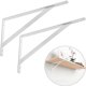 thumbnail image 1 of HARDWARE Soportes para estantes de servicio pesado Estantes de metal Soportes en L Soporte de ángulo de montaje en pared triangular de 90 grados para flotar, 1 of 5