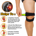 thumbnail image 2 of Knee Support Patella Brace Stabilizer Strap Band Tendon Pain Sports Joint Relief, 2 of 5