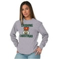 thumbnail image 4 of Crushing Christmas Nutcracker Pun Plus Size Long Sleeve Graphic Tee Shirt Brisco Brands 2X, 4 of 5