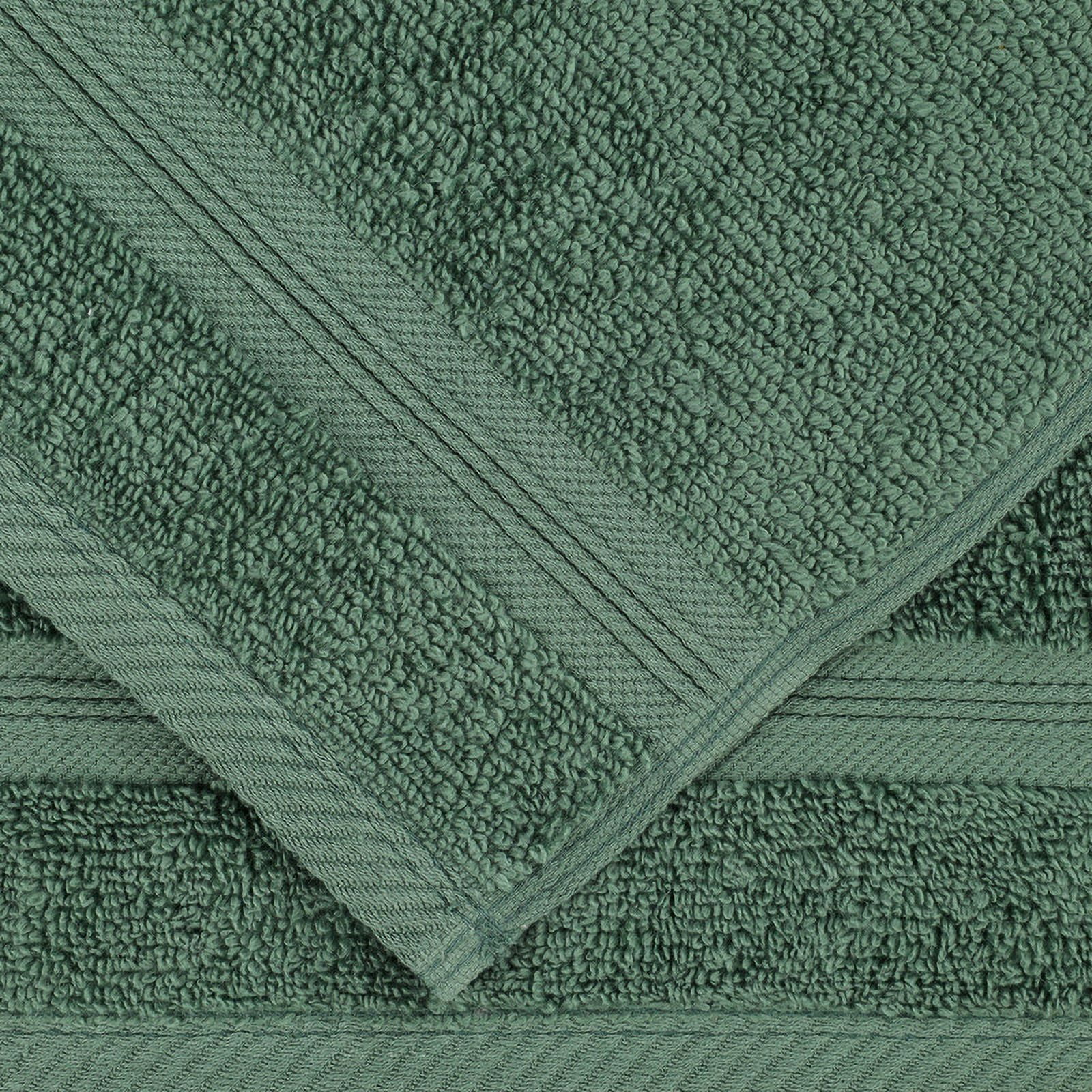 Superior Smart Dry 3-Piece Zero Twist Soft Cotton Towel Set, Quick Dry Fade Resistant, Forest Green