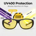 thumbnail image 4 of Gafas de seguridad Dubofu UV400 con lente amarilla ANSI Z87.1, 4 of 8