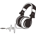 thumbnail image 1 of Auriculares Adhesivo de pared Pegatinas de pared para salas de estar Dormitorios Oficinas Decoración de pared TUNC Sencillez, 1 of 5