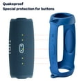 thumbnail image 2 of Silicone Case Cover for JBL Charge 5 Portable Bluetooth Speaker, Waterproof Carrying Pouch with Strap (Blue), 2 of 7