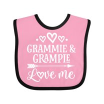 Inktastic Grammie and Grampie Love Me Boys or Girls Baby Bib