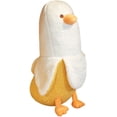 thumbnail image 1 of Juguete de peluche de pato de plátano, adorables muñecas de peluche de pato de plátano, almohada de felpa para niños y niñas, regalo de decoración del hogar (19.68 pulgadas) (blanco) brillar Juguete, 1 of 5