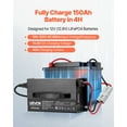 thumbnail image 2 of VEVOR 12V 40A Lithium Battery Charger 14.6V AC-DC LiFePO4 Smart Charger for RV, 2 of 9