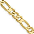 thumbnail image 2 of 14K Yellow Gold 7.5mm Flat Figaro Chain Necklace, 2 of 3