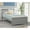 Gray, variant on Kepooman Twin Size Modern Wooden Platform Bed with Headboard & Footboard, White