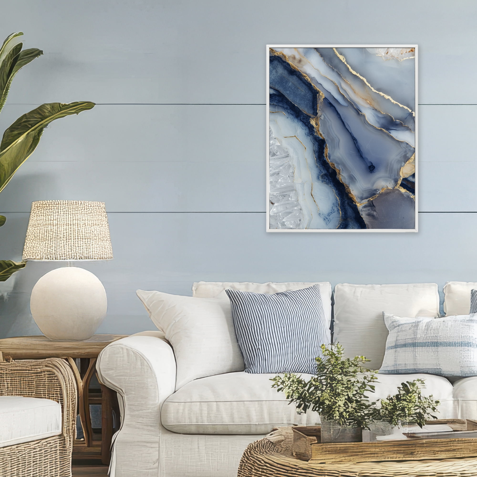 Stupell Industries Crystal Twilight Cracks White Framed Giclee Art, design by Svetlana Aleynikova
