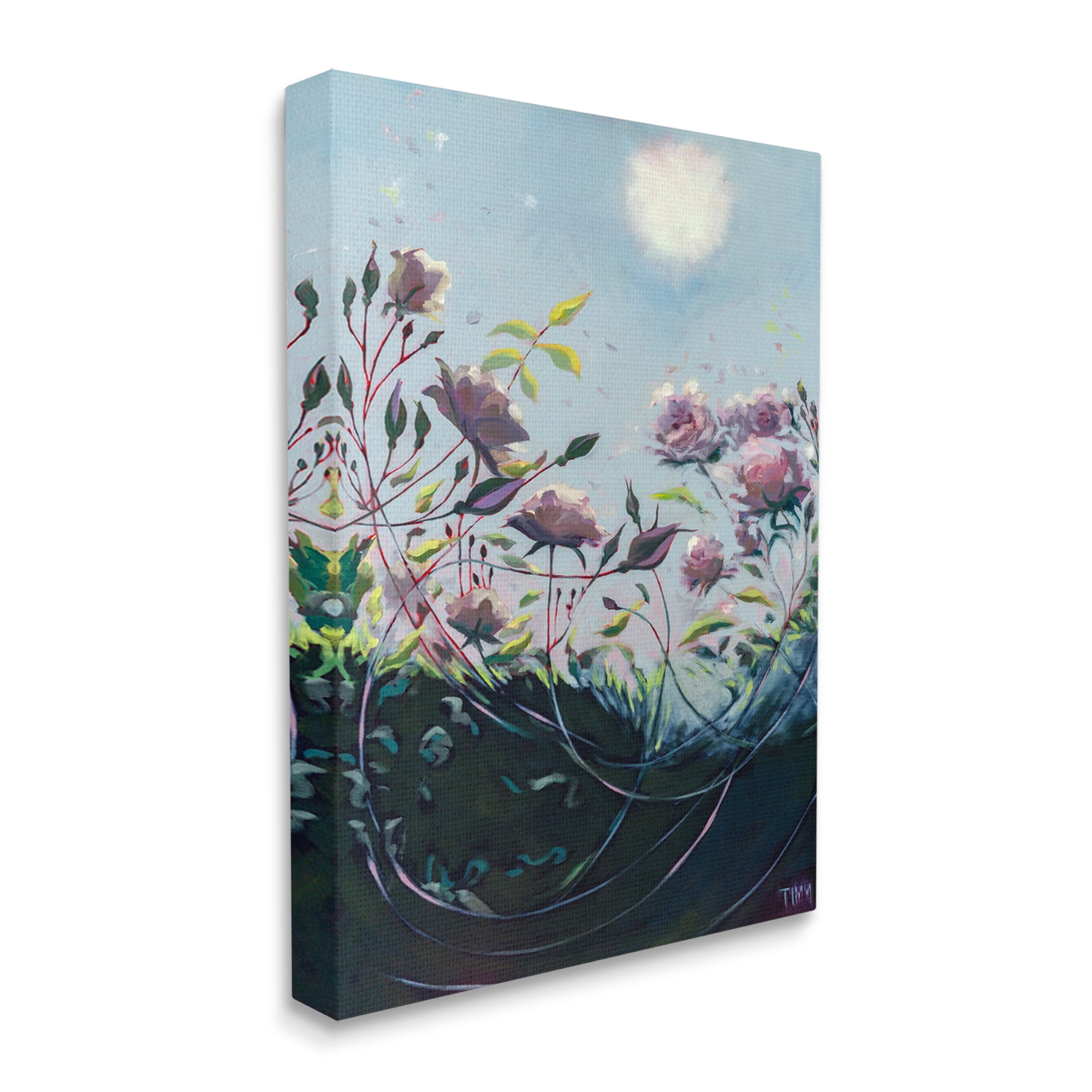 Stupell Industries Surreal Intertwining Flower Stems Modern Sky Landscape Painting Gallery Wrapped Canvas Print Wall Art, Design by Lisa Timmerman