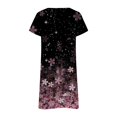 thumbnail image 4 of WILLBEST Garden Party Dresses pour Femmes Robe Décontractée à Manches Courtes Imprimée Col en V, 4 of 4