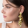 thumbnail image 4 of Pendientes Largos Pétalos de Flor Pendientes Diseño Maduro y Elegante Empalme Pendientes Pendientes, 4 of 4