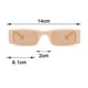 thumbnail image 2 of Gafas de sol rectangulares retro vintage para mujer Gafas rectangulares gruesas, 2 of 5